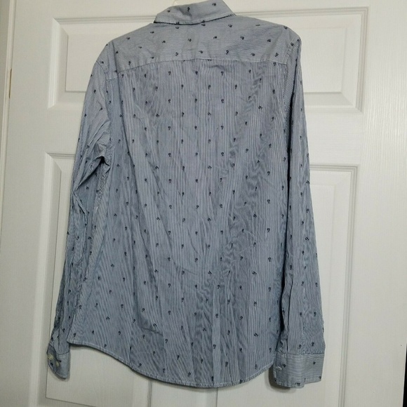 New Goodfellow Button Down Dress Shirt ~ L ~Blue - Picture 4 of 4